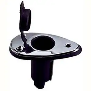 Perko Threaded Collar Pole Light Mounting Base - 2 Pin - Chrome Plated