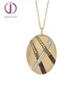 New 925 sterling silver matte gold plated egg shaped pendant