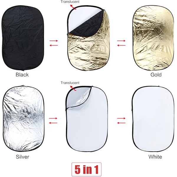5 in 1 background board Collapsible 6090cm Lighting Diffuser Round Reflector Disc (6).jpg