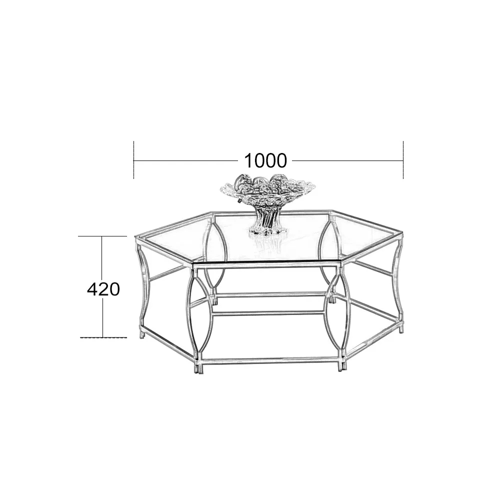 Living Room Furniture High Quality Tempered Glass Tea Table Design