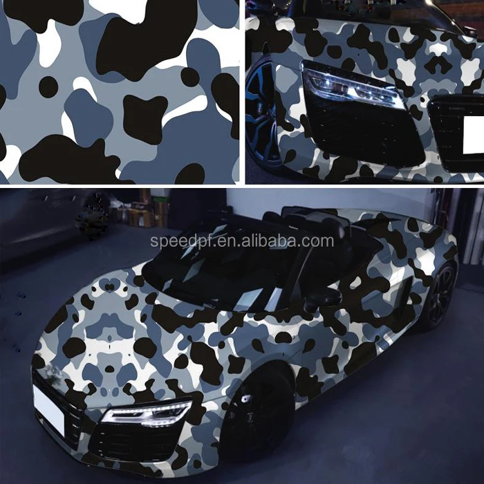 vendita calda nuovo stile camo wrap bianco camouflage car vinile film