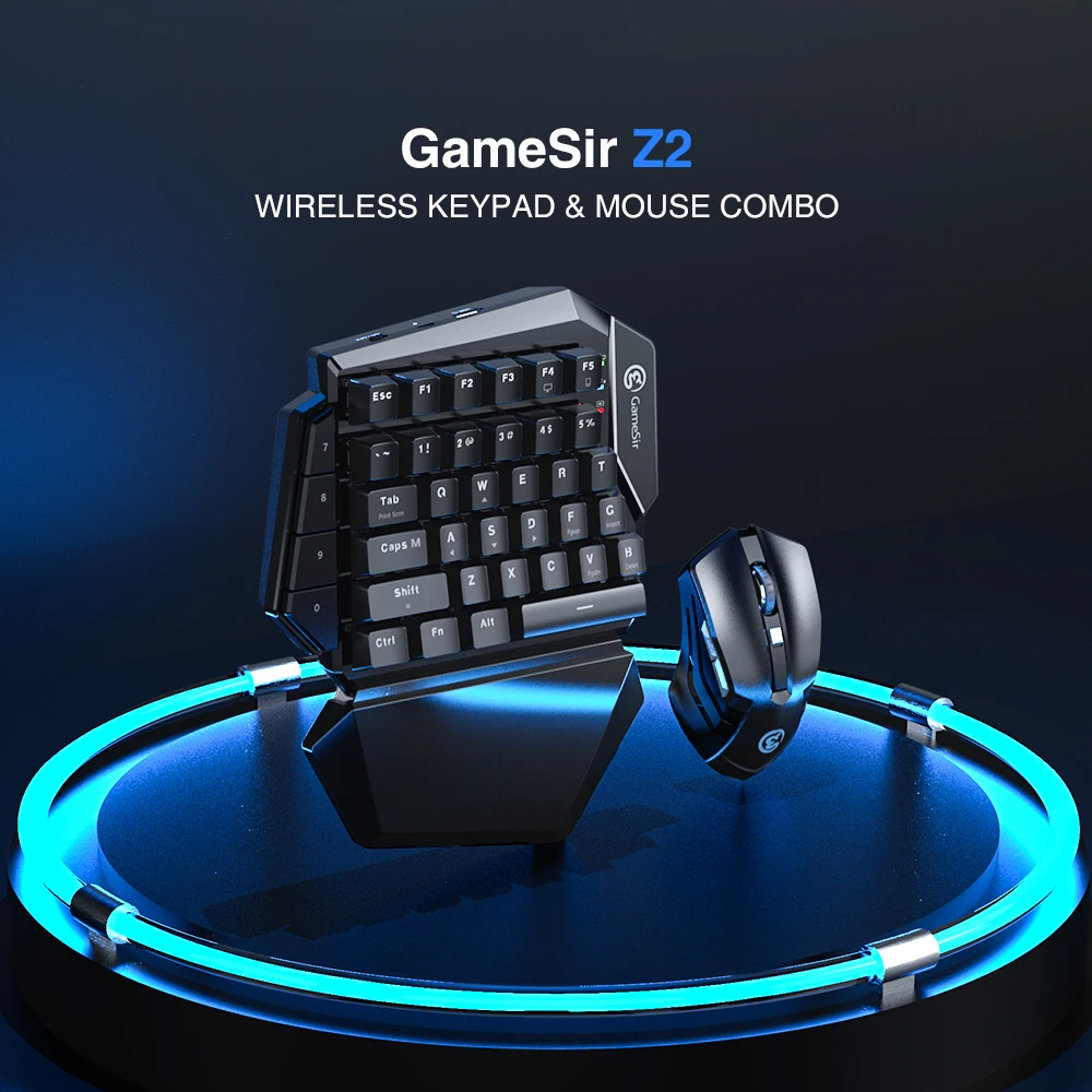 Wireless Mechanical Gaming Keypad Satu Tangan Keyboard Dan Mouse Combo