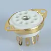 9Pin B9A Base Ceramic Valve Gold Plated Chassis Tube Socket Amplifier Parts