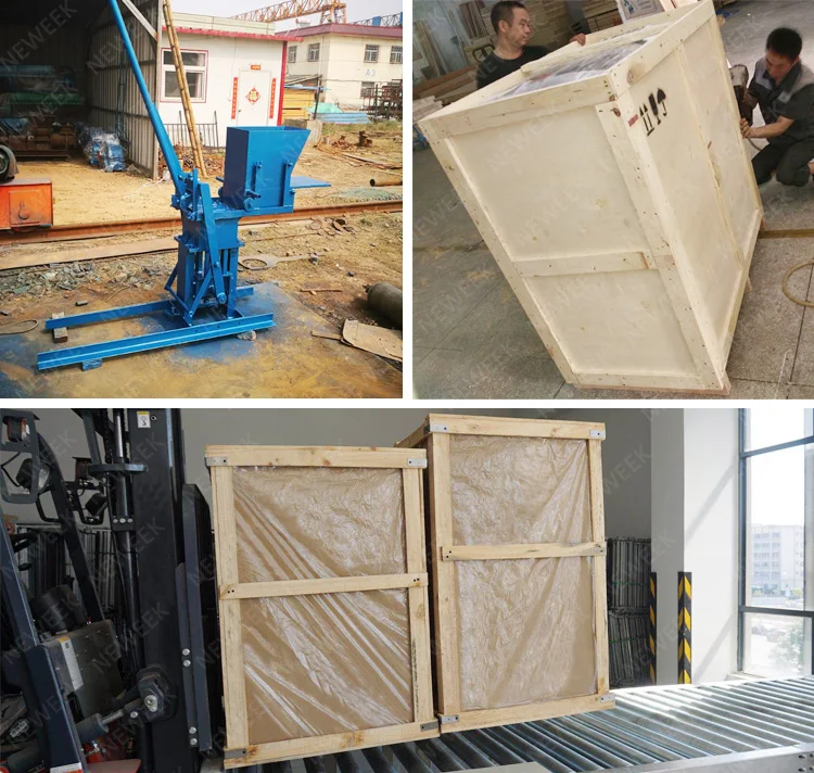 NEWEEK manual block eco hollow clay brick making machine small