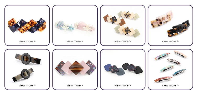 High Quality sweet Cellulose Acetate Hair Accessories Cellulose Acetate Bowknot Spring Clips Barrette for Women