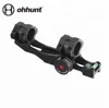 Ohhunt 25.4mm 30mm Offset Bi-direction Picatinny Weaver Scope Rings Mount Angle Cosine Indicator Kit and Bubb Level Compass