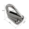 43mm Stainless Steel 316 Fending Hook Fender Spring Hook Snap Attach Rope Boat Sail Tug Ship marine Hardware
