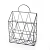 Simple fashion multifunctional wrought iron metal decorative storage basket bookshelf wall