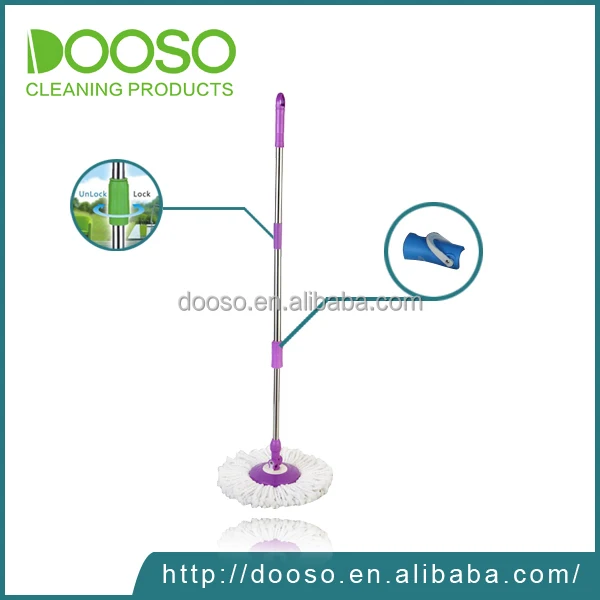 Deluxe Spin Selfwringing Genie Mop Spin Dry Bucket With 2 Mop Heads