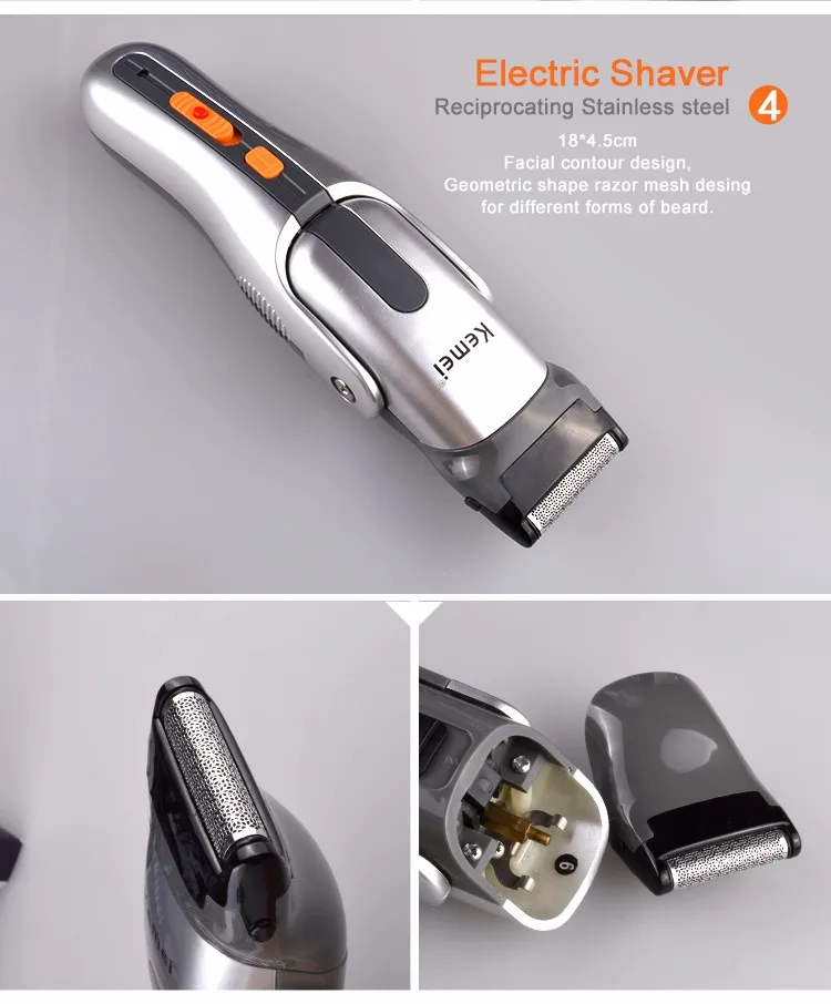 Kemei Rechargeable Electric Hair Clipper Trimmer Equipment for Hair Salon KM-680A