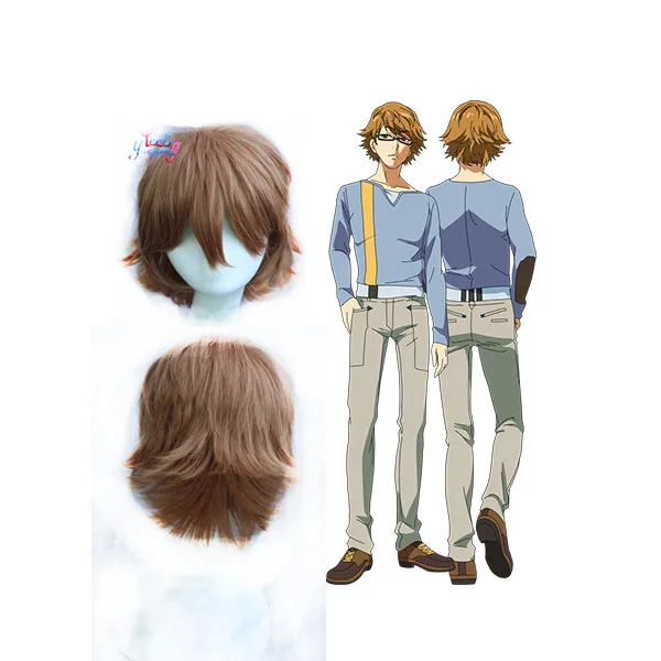 short brown cosplay wig