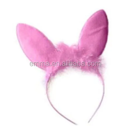 Pink and White Bunny Rabbit Ears Alice Band Headband Fancy Dress Party Easter 