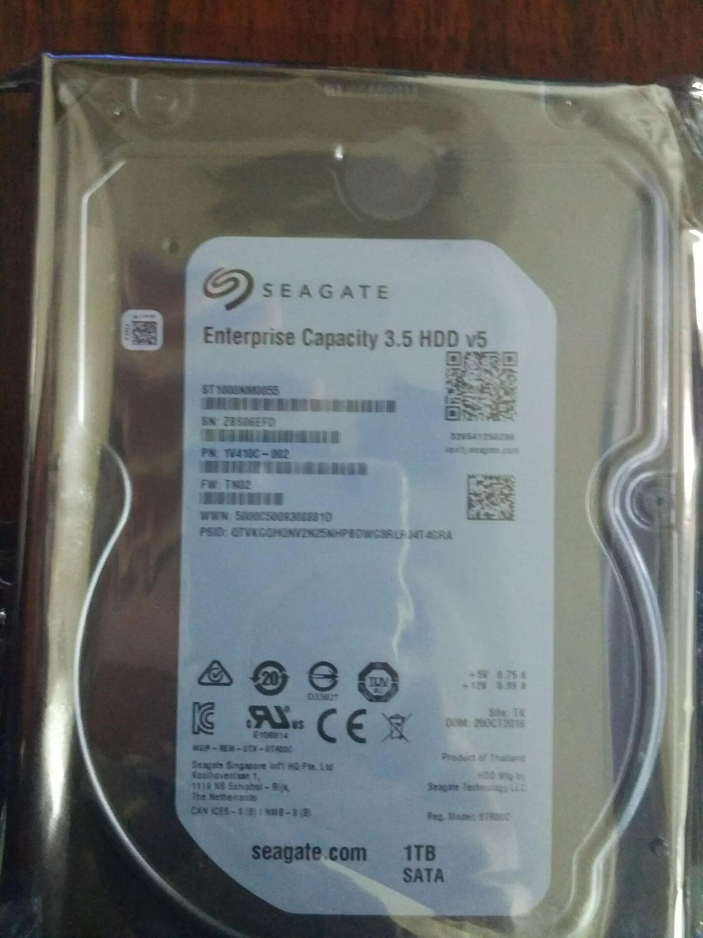 Seagate HDD ST1000NM0055 1TB SATA III 6Gb/s Enterprise 7200RPM 128MB 3.5" 512n 
