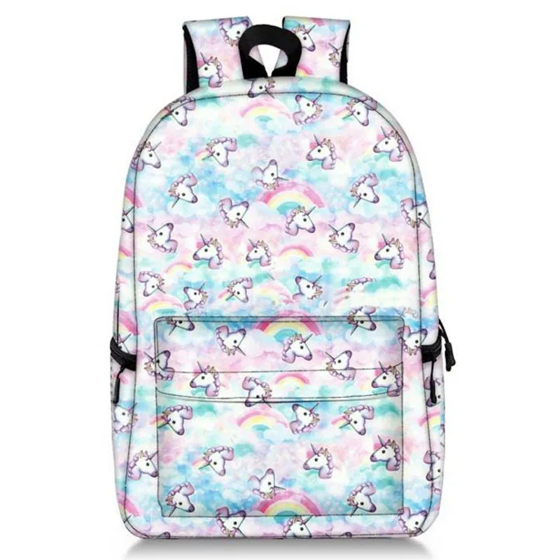 unicorn printed school bag