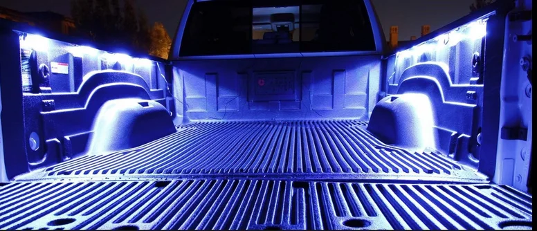 8pc Universal PickUp Truck Bed Rear Work Box White LEDs Lighting System Light Kit