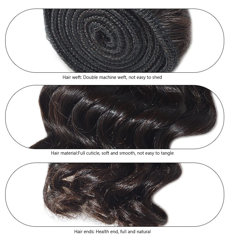 Unprocessed No Shed No Tangle Bohemian Curl Human Hair Weave