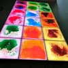 custom interactive 3d liquid color changing dance floor illuminated led lava floor tile with battery rechargeable