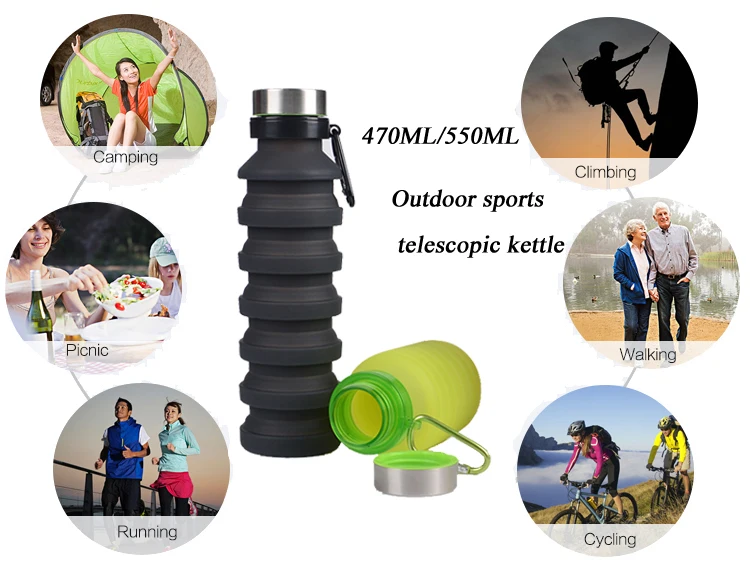 Amazon Hot Items Foldable Water Bottles With Custom Logo Collapsible 9