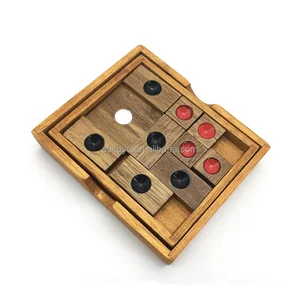 wooden iq puzzle game