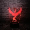 Remote control Valor Pokemon Go Game Eagle 3D Lamp Visual LED USB 7 Colors Change Kids Toys Child Best Gift Table Decor Gift