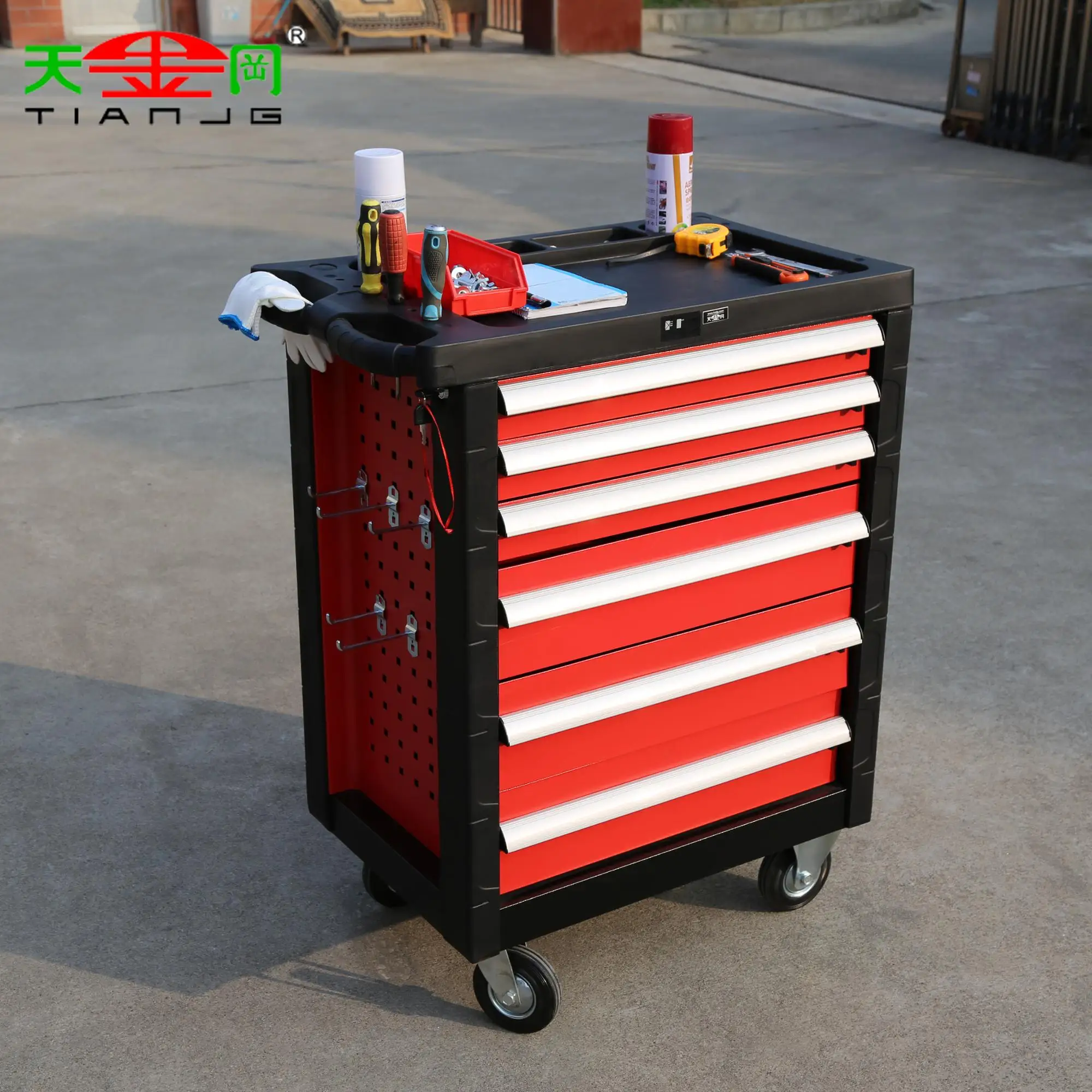 Tjgtcd6845 Professional Tool Trolley Tool Garage Metal Tool With 4 Wheels Buy