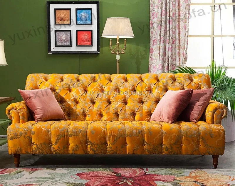 Saudi Arabia Classic Fabric Sofa Furniture New Antique Sofa Set For