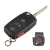 High quality replace for audi 3+1 button remote car key shell with cr2032 big battery holder