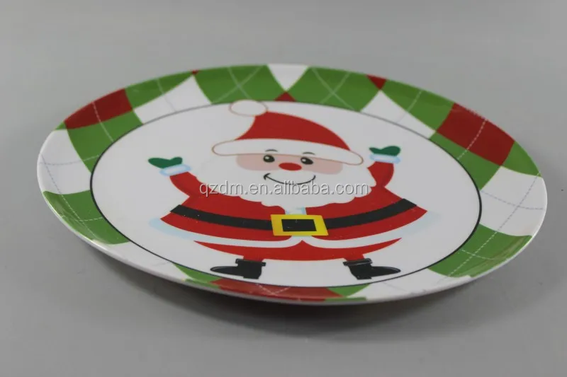 Melamine X'mas plate Christmas Dishes