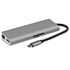 USB 3.1 Type C Hub to UHD 4K HD-MI/USB3.0/SD/MicroSD/RJ45/8 in 1 Adapter
