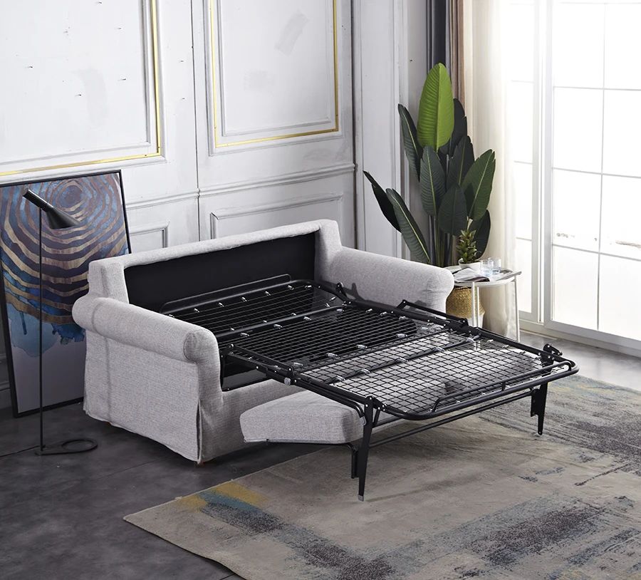 European Living Room Cheap Pull Out Couch Bed Fabric Loveseat Sofa Bed