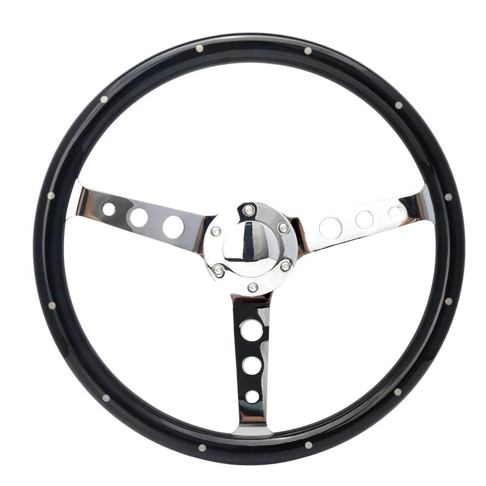 Wood Steering Wheel 380mm In Car Steering Wheel For Classic Car Retro