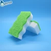 rough surface dirty cleaning melamine sponge dual layers kitchen cleaning sponge with scouring pad