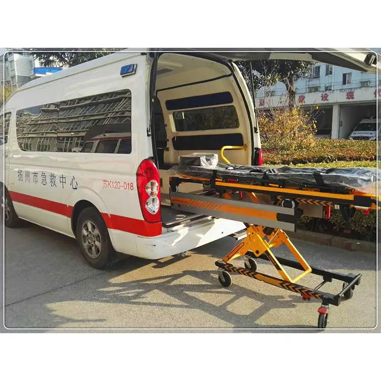 新设计铝合金电动调整救护车担架