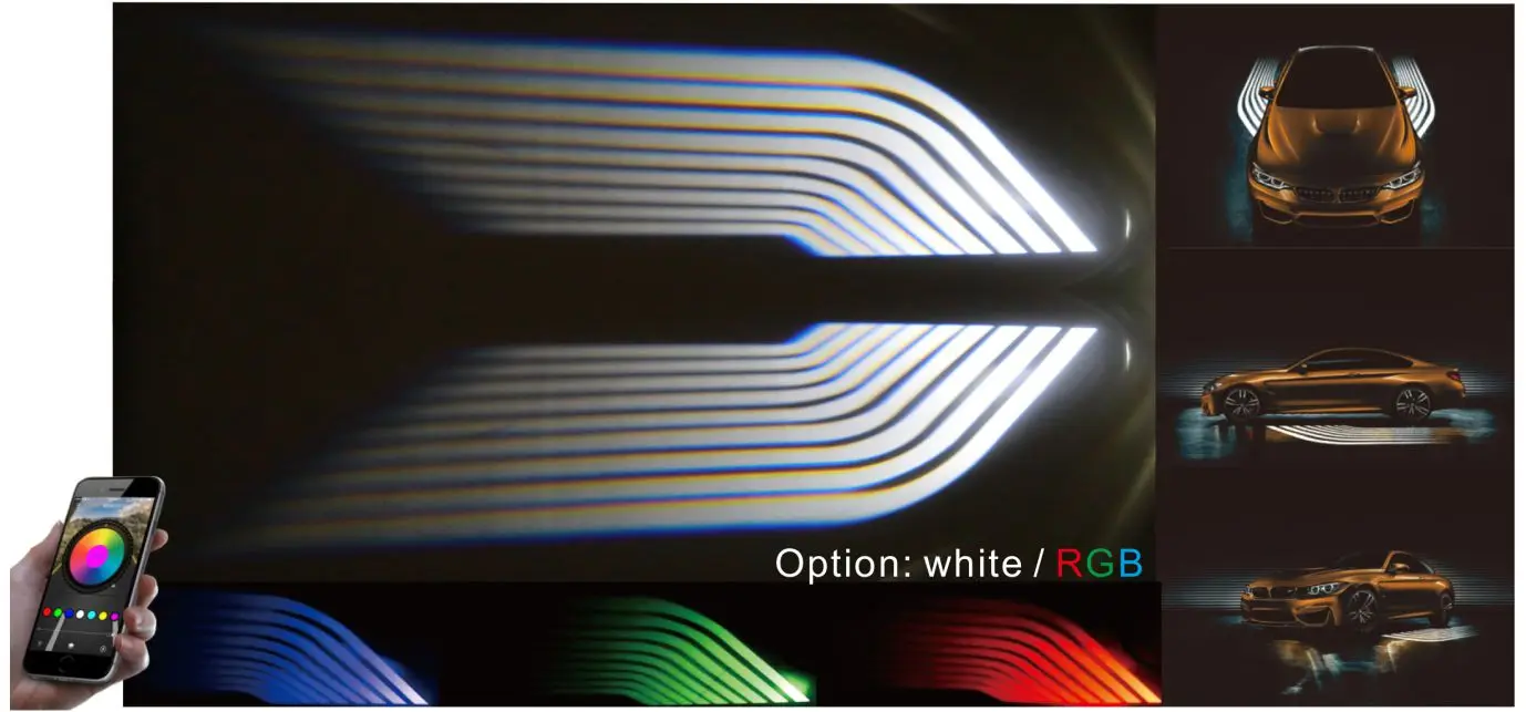 1.5m Smartphone App Controlled RGB Angel Wings LED Light