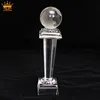 Crystal trophy,glass medal glass decoration with customized globe trophy sublimation crystal glass trophy