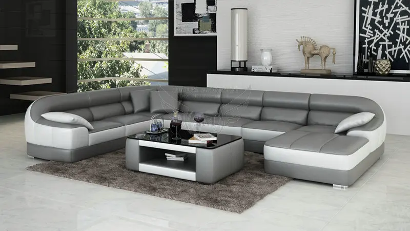 Fashionable Round Shape Modern New Design Corner Sofa,Corner Sofa Set