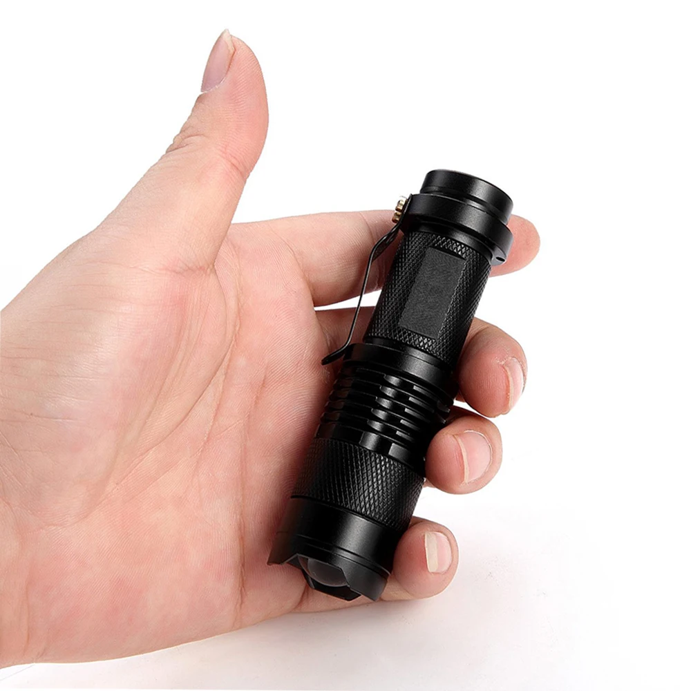 The best aluminum alloy full size aa zoomable mini LED edc flashlight in the world for emergency factory