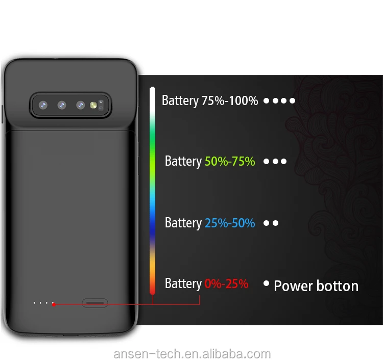 For Samsung Galaxy S10 Plus 5000 mAh S10 Plus Power Phone Case External Battery Case Backup Power Charger For S10 Samsung - ANKUX.COM