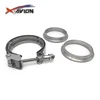 2.5" Stainless Steel Quick Release Turbo V Band Clamp,Adjustable Clip
