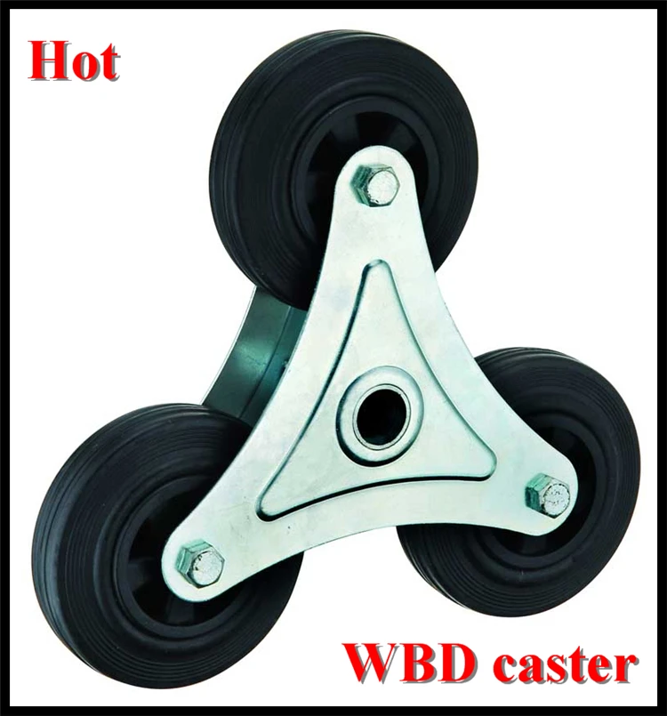 6 Inch Cart Wheels Three Stair Climbing Wheels Rubber Ladder Wheel