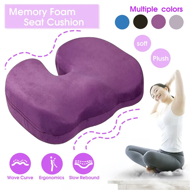 Hot Sell Chinese Shock Absorbing Coccyx Orthopedic Memory Foam  Car Seat Cushion