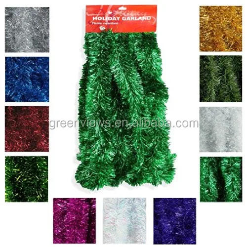 Hanging Holiday Tinsel Garland Wholesale Christmas Garland Artificial