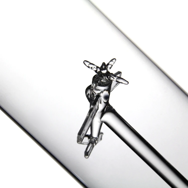 Customized Handmade High Borosilicate Glass Plane Bottles Liquor Bottle