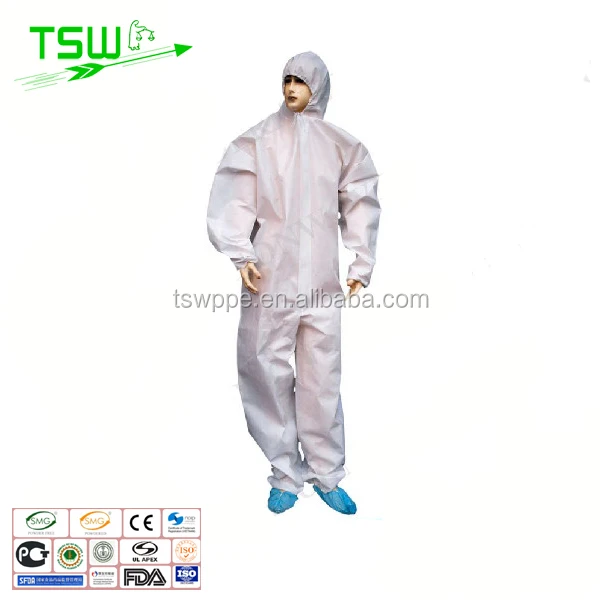 Disposable coverall with hood and boot