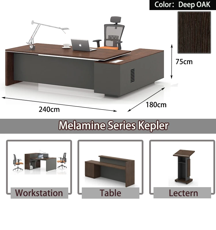 Competitive Price l shape desk commercial modern office furniture executive unique wood office desk