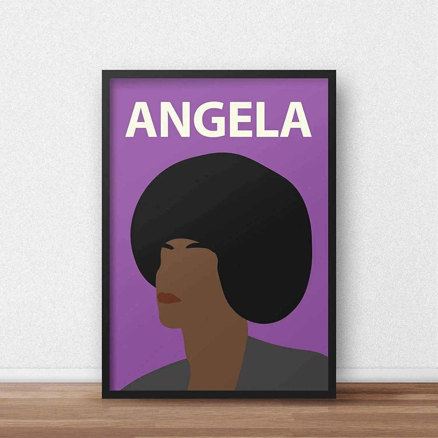 Angela Davis Poster Print // Wall Art - Portrait - Retro - Colourful - Minimalist - Civil Rights - Black Lives Matter - Inspirational - Black Panther