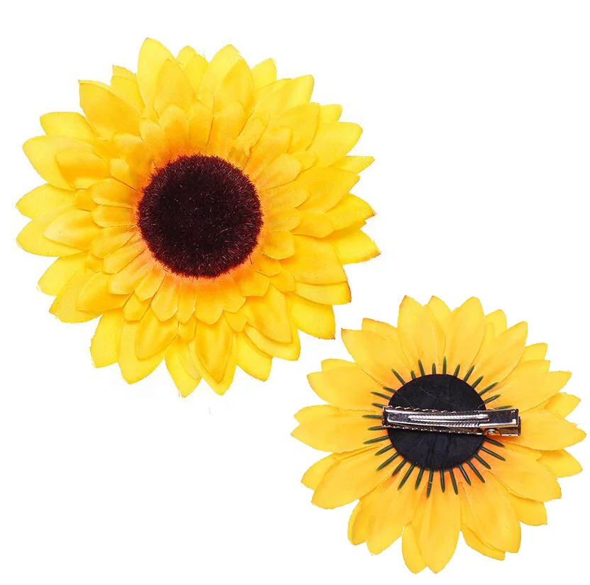 sunflower hair clip