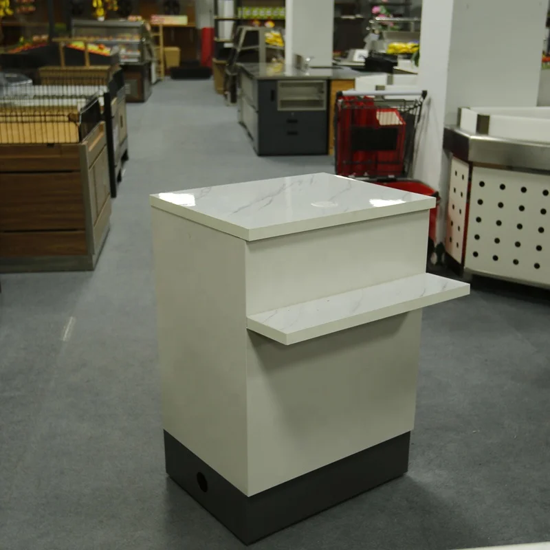 White Cashier Desk Cashier Counter Cash Counter Table ...