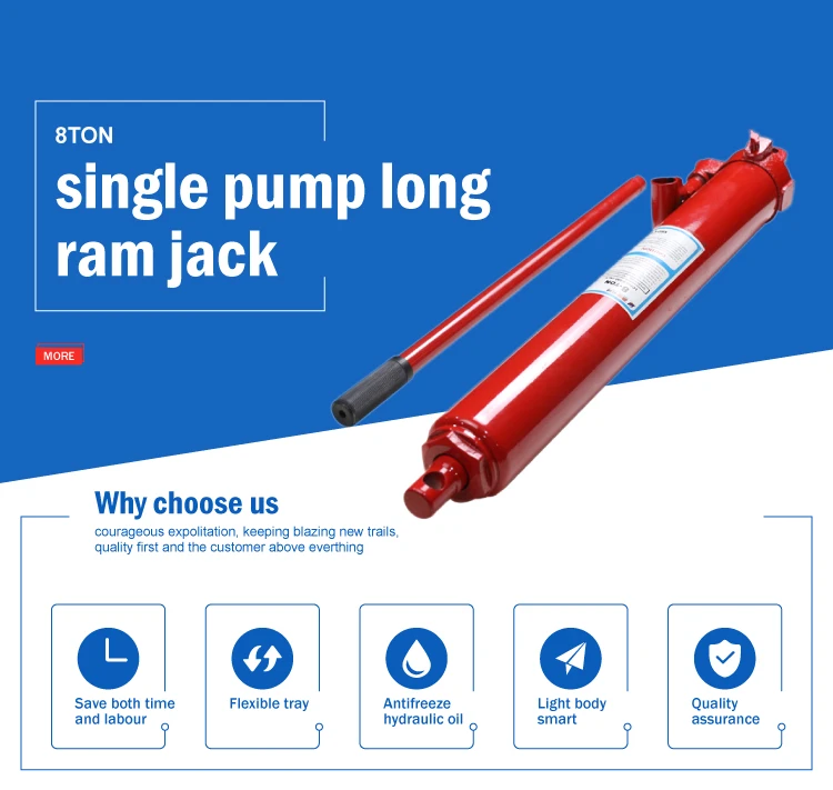Jackco 10 Ton 8" Stroke Hydraulic Ram - Used