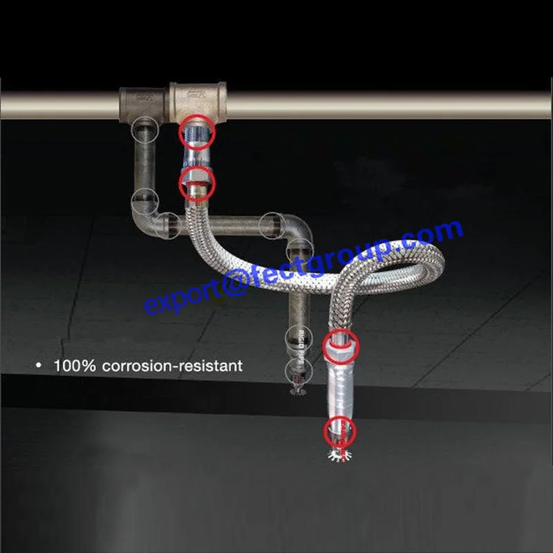 Ul Stainless Steel 304 Braided & Unbraided Metal Fire Sprinkler